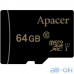 Карта пам'яті Apacer 64 GB microSDXC Class 10 UHS-I AP64GMCSX10U1-RA — інтернет магазин All-Ok. фото 1